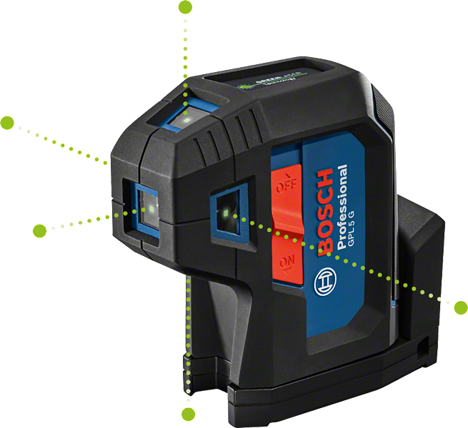 Bosch GPL 5 G  Üç Nokta Yeşil Lazer Şakül