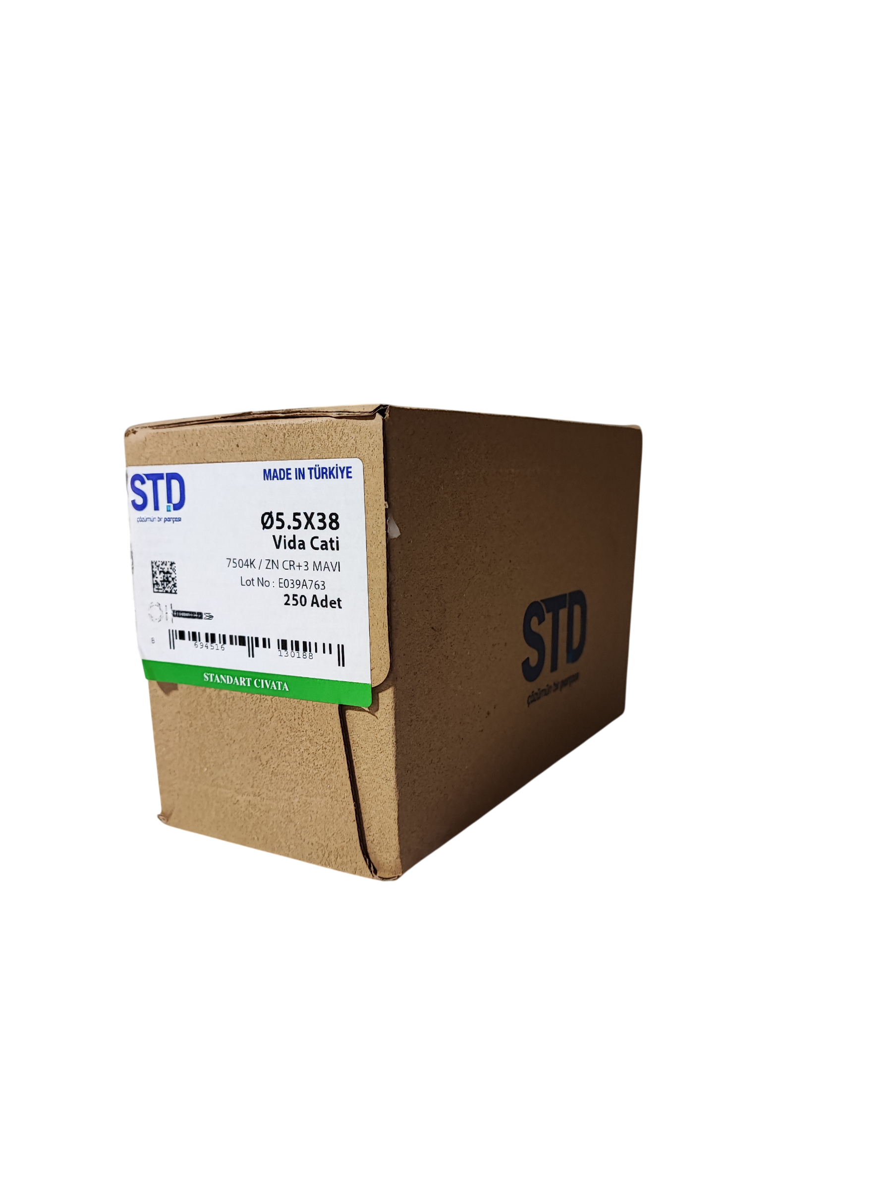 STD 5,5 x 38 Vida Çatı 250 Adet